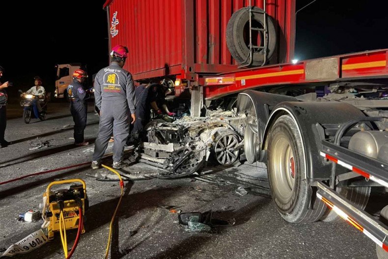 Businessman killed in crash with turning truck