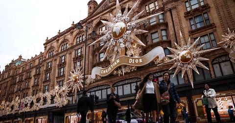 Dior transforms Harrods in London with glittering holiday light display