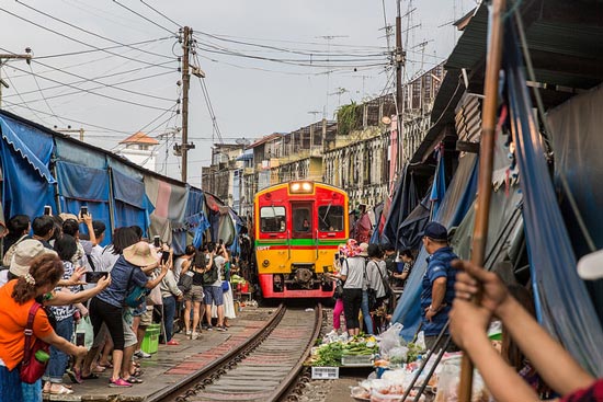 The Railway Station Life of Maeklong Market