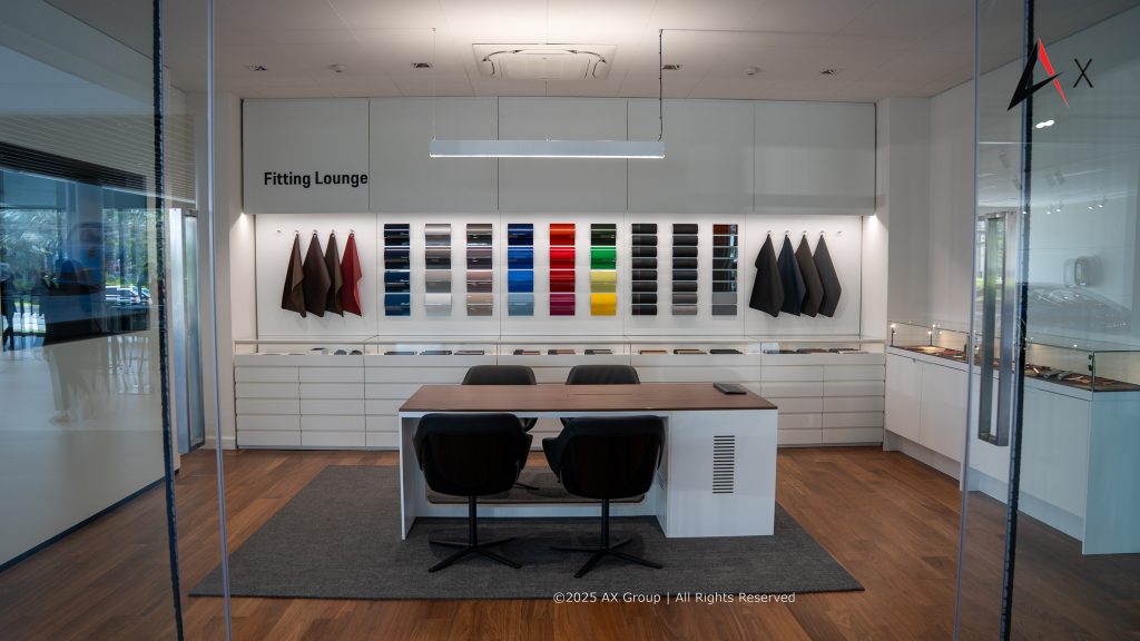 "Digital Porsche Car Configurator station offering personalized vehicle customization options."