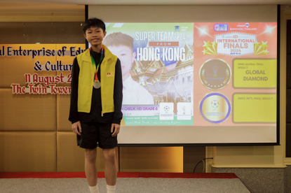 Hong Kong Whiz Kid Samson Chan Crowned Global Math Champion and World Star Award in World Math Cup Bangkok