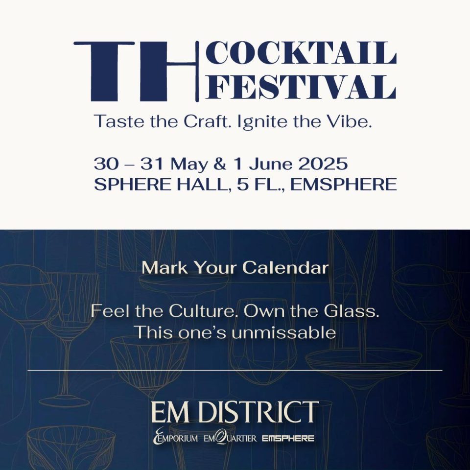 Thailand Cocktail Festival 2025 promotional banner with event dates