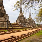 Ayutthaya Historical Park with ancient ruins near proposed rail development site in Thailand